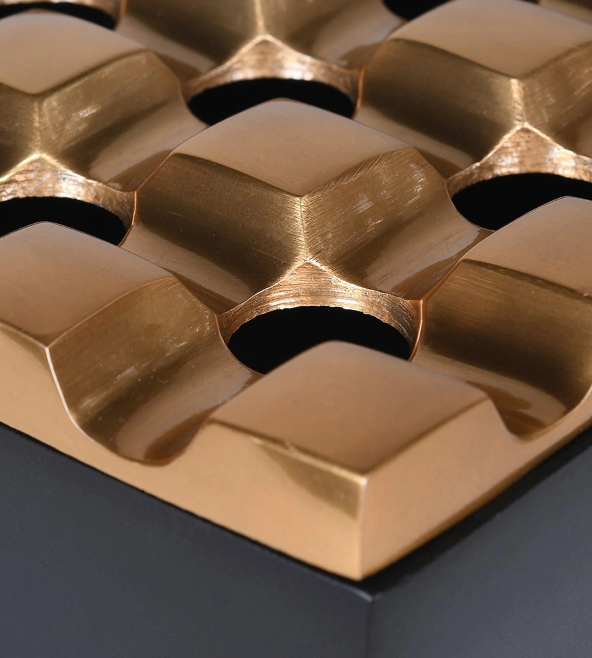 Antique Brass and Black Artisan Ashtray - Image 6