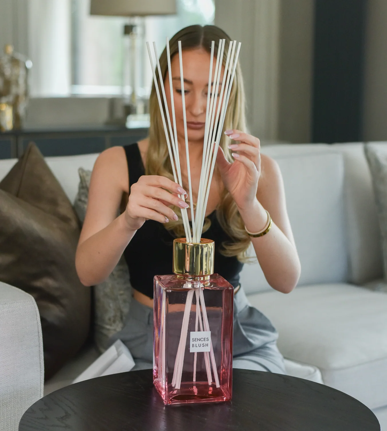 Sences Blush Pink Extra Large Alang Alang Reed Diffuser - 2200ml - Image 3