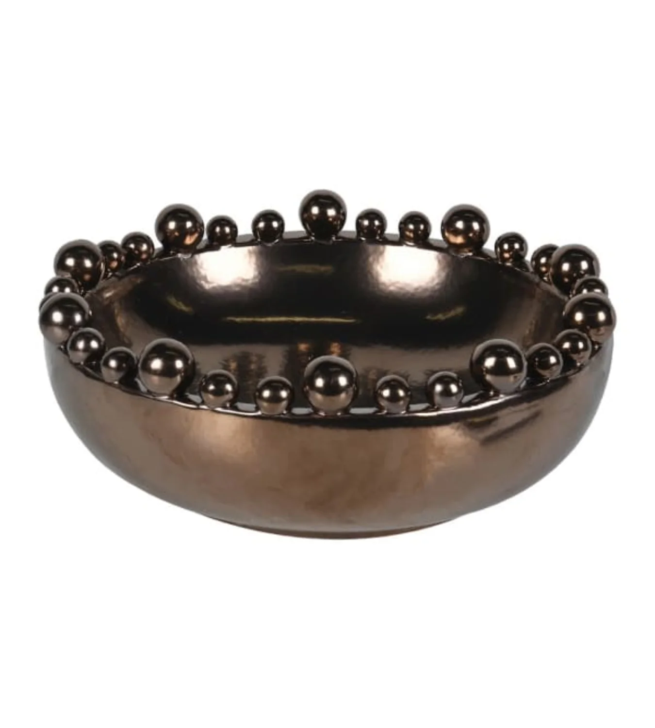 Bronze Ceramic Bobble Edged Bowl - Image 3