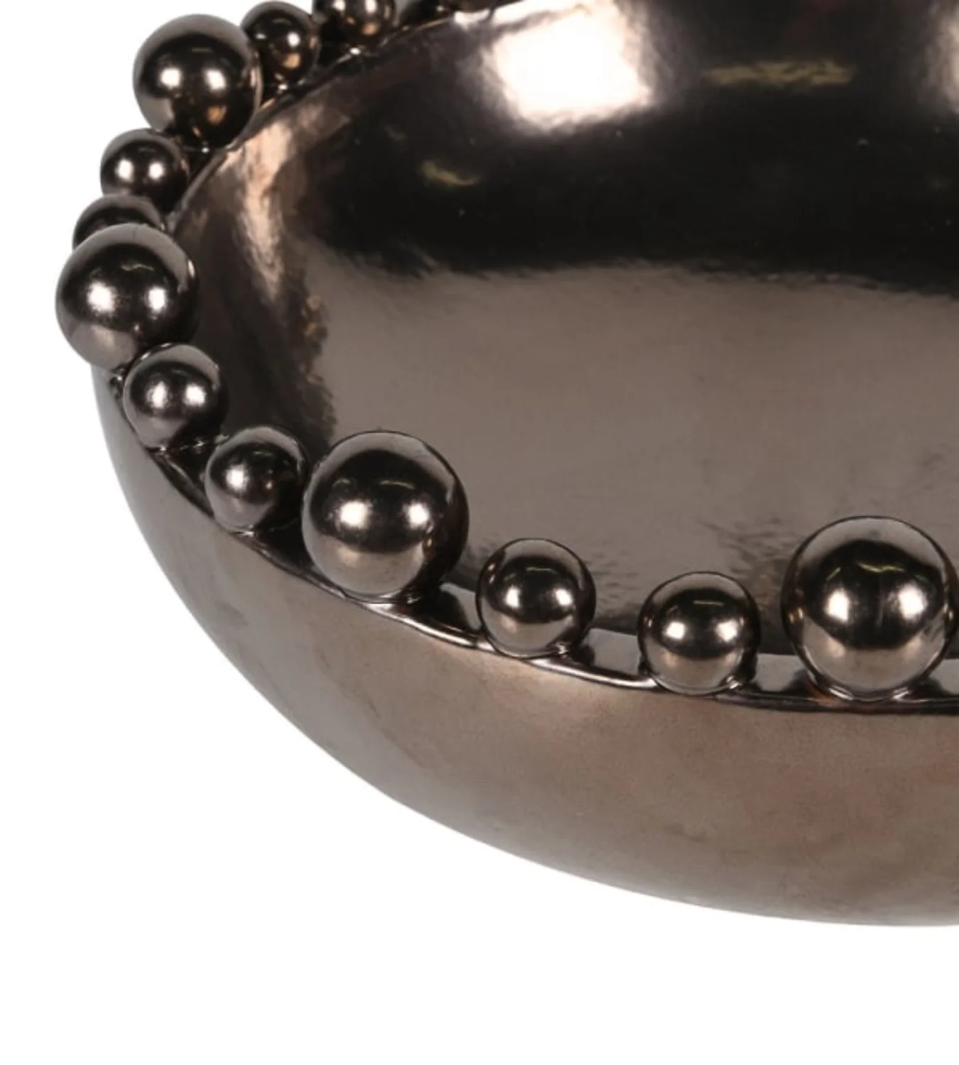 Bronze Ceramic Bobble Edged Bowl - Image 4
