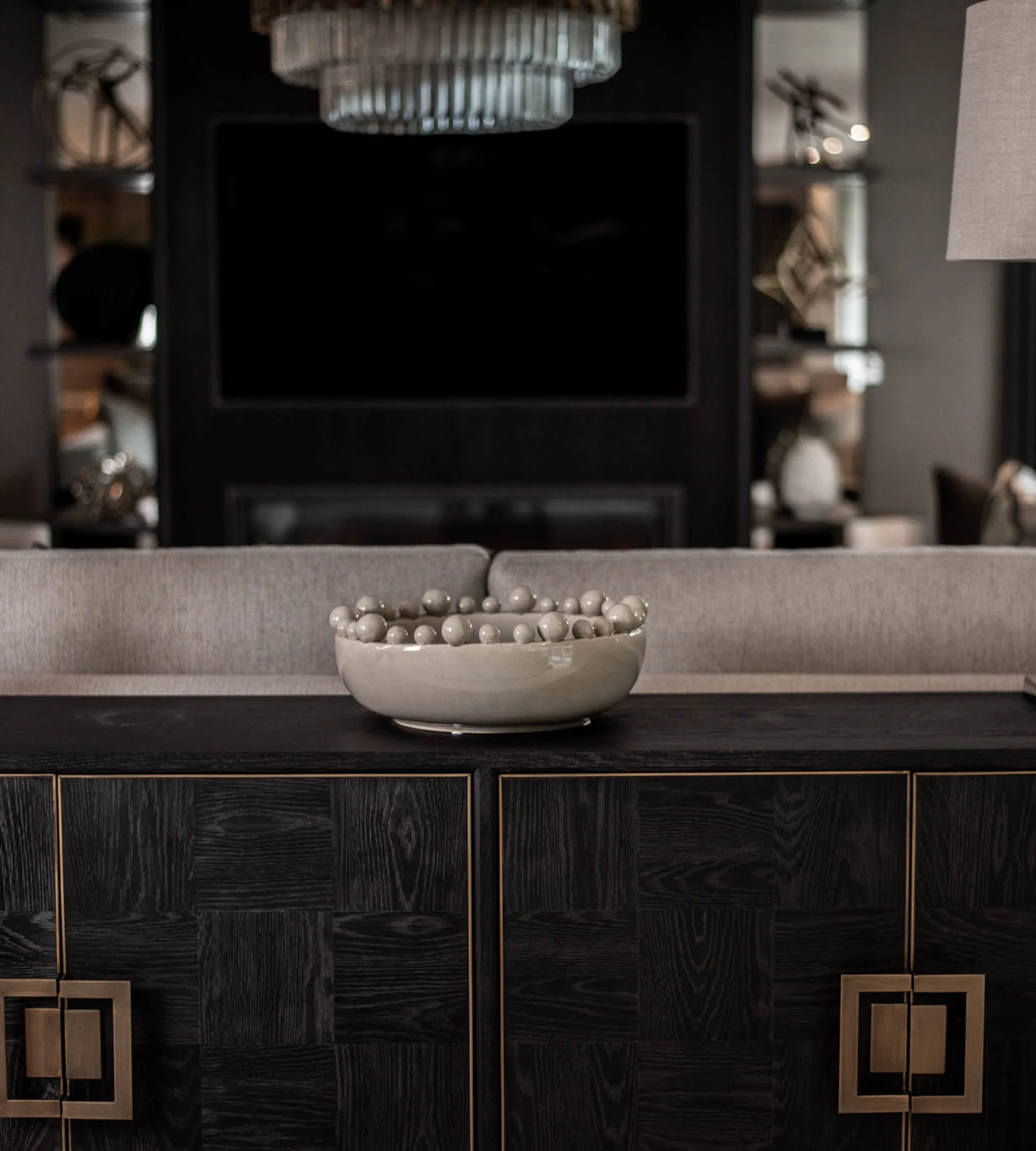 Grey Ceramic Bobble Edged Bowl - Image 4