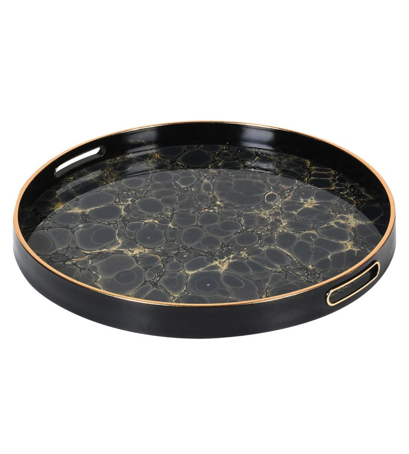 Indigo Blue and Gold Mottled Effect Tray - Image 6