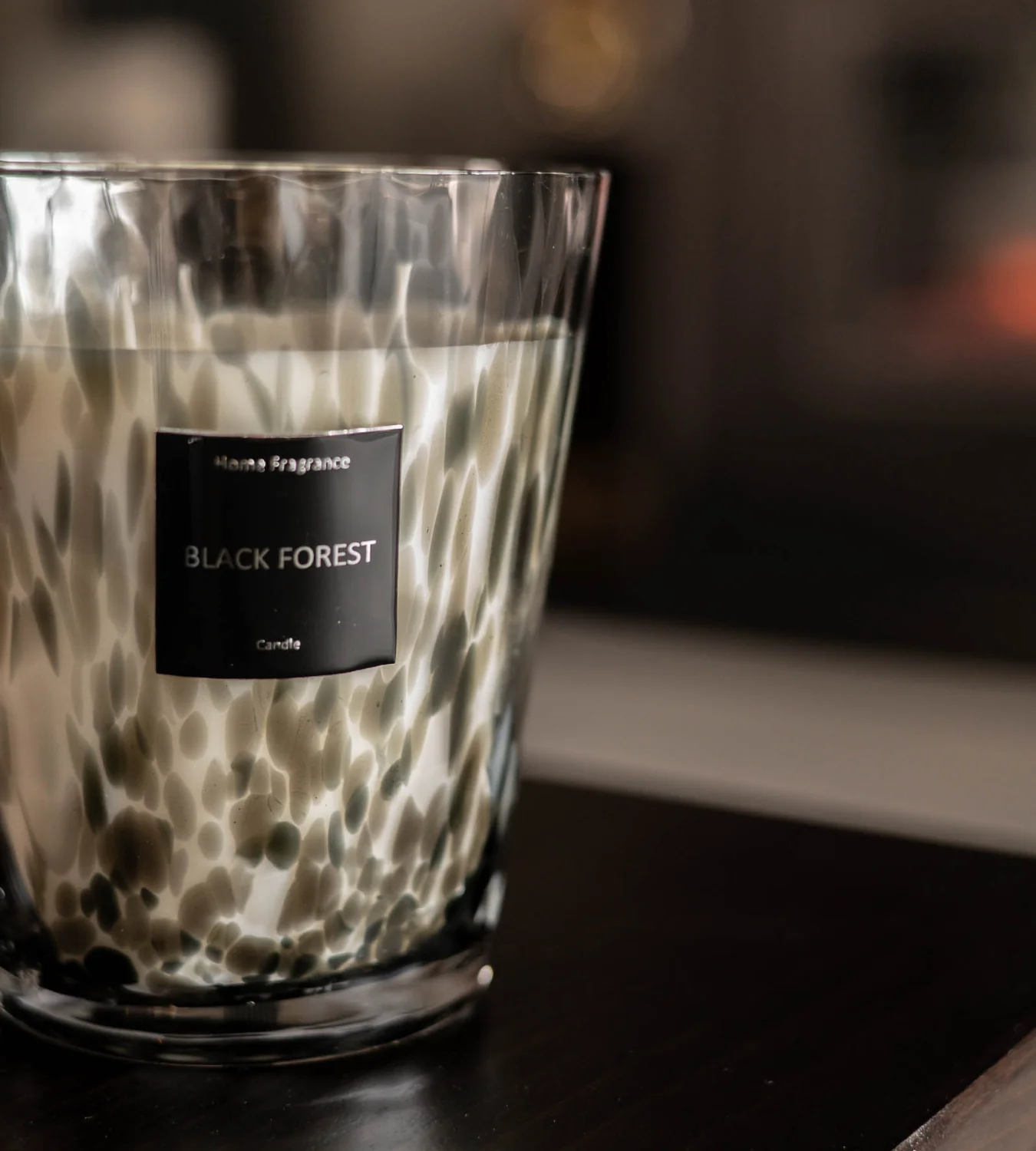 Large Speckled Luxe Black Forest Candle - Image 3