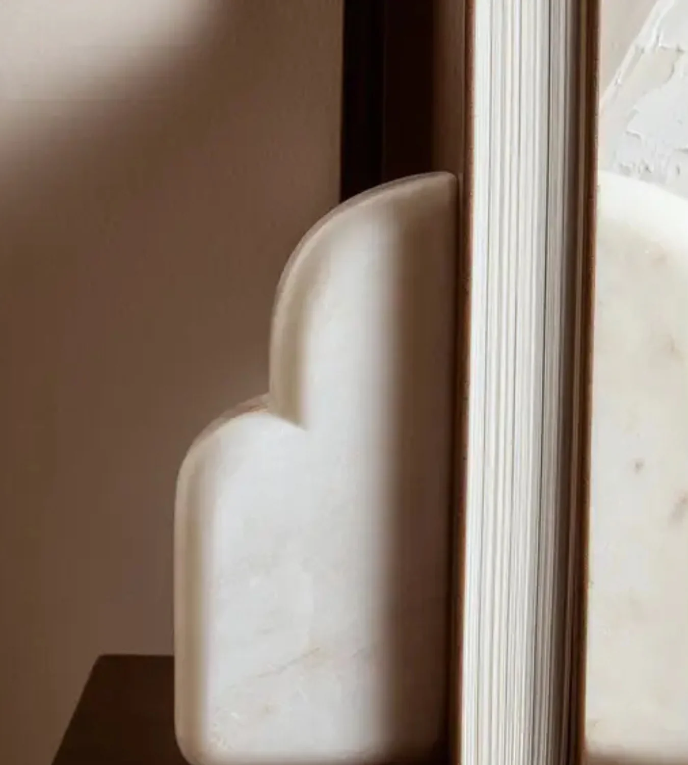 Luna White Marble Bookends – Set of Two - Image 10