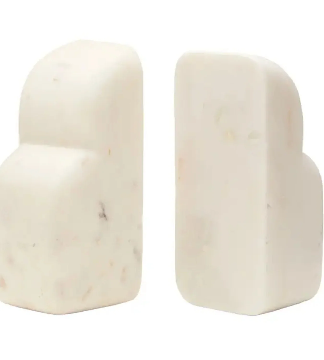 Luna White Marble Bookends – Set of Two - Image 6