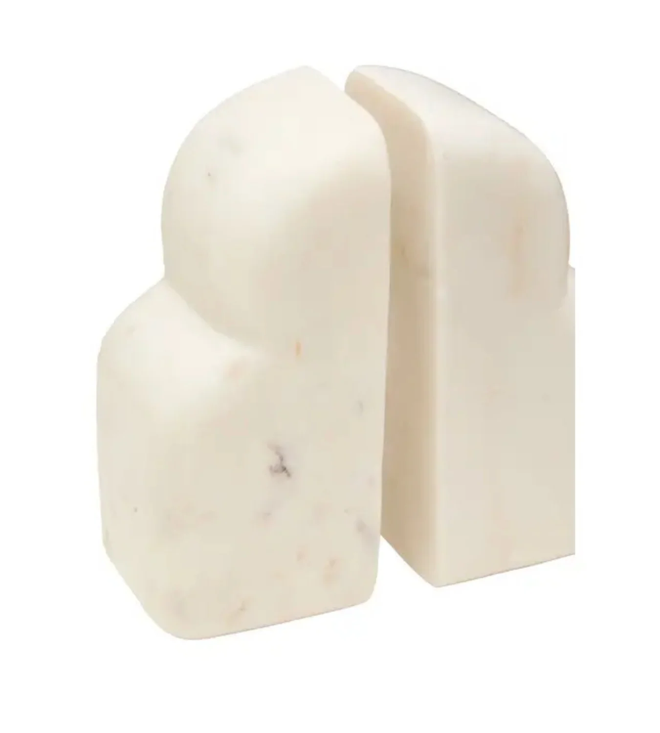 Luna White Marble Bookends – Set of Two - Image 7