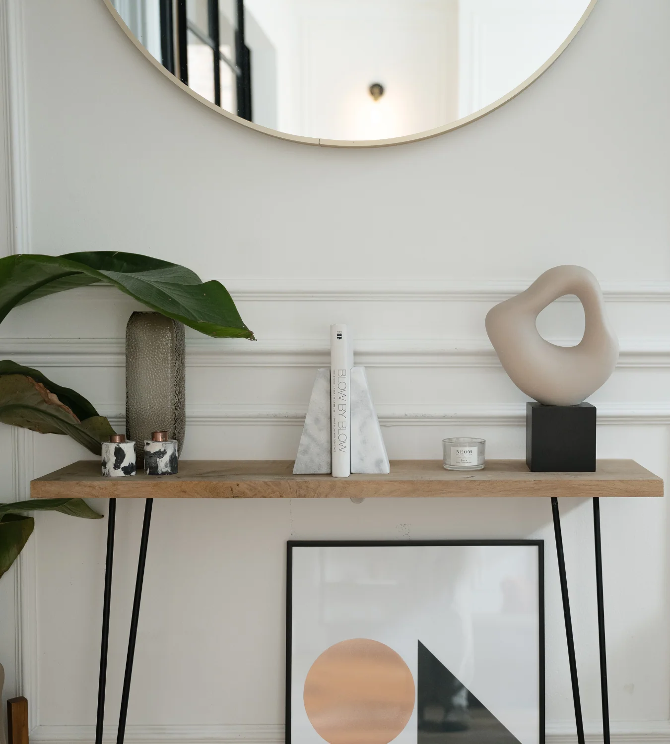 Marris Set Of 2 White Marble Bookends - Image 3