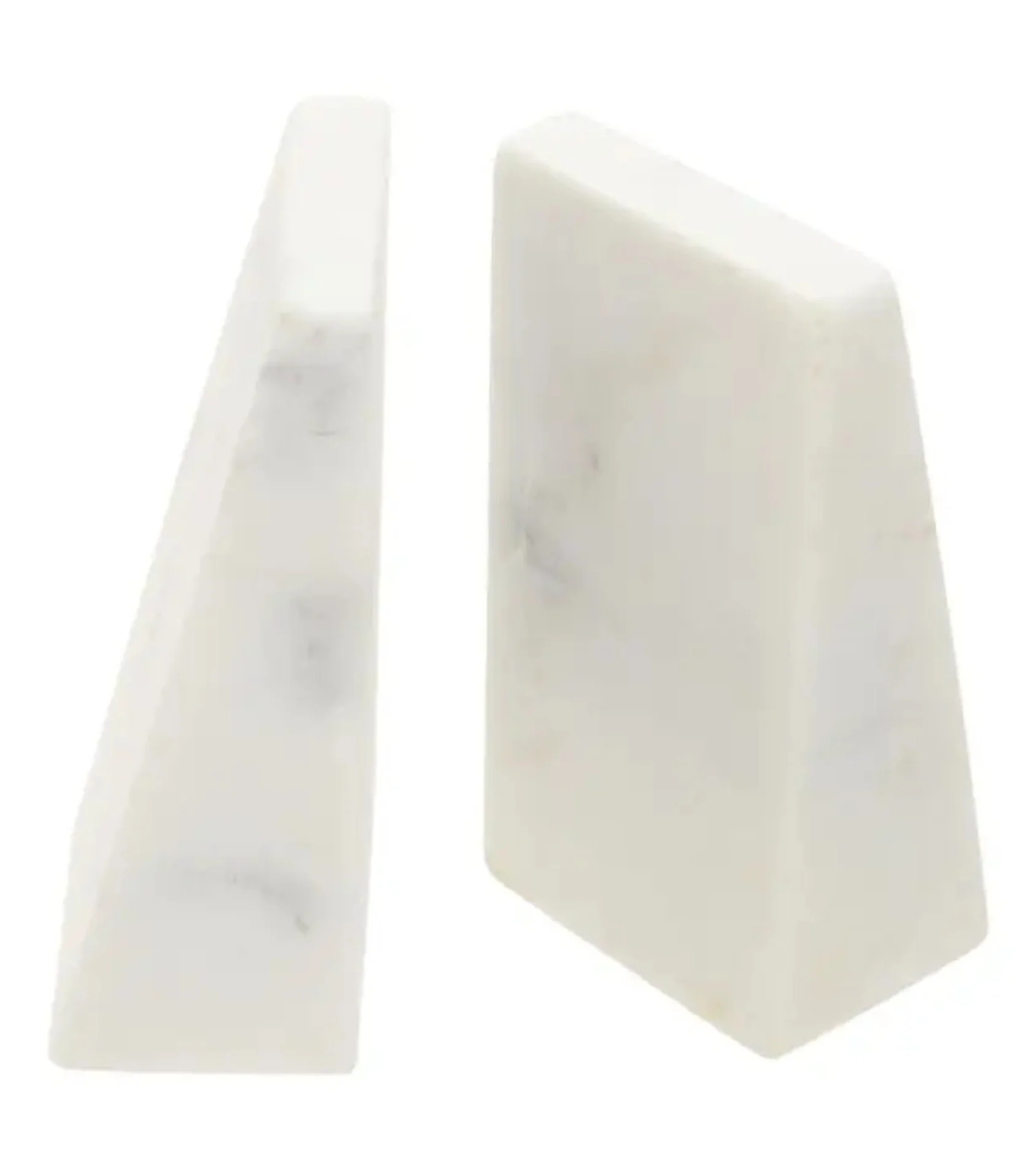 Marris Set Of 2 White Marble Bookends - Image 5