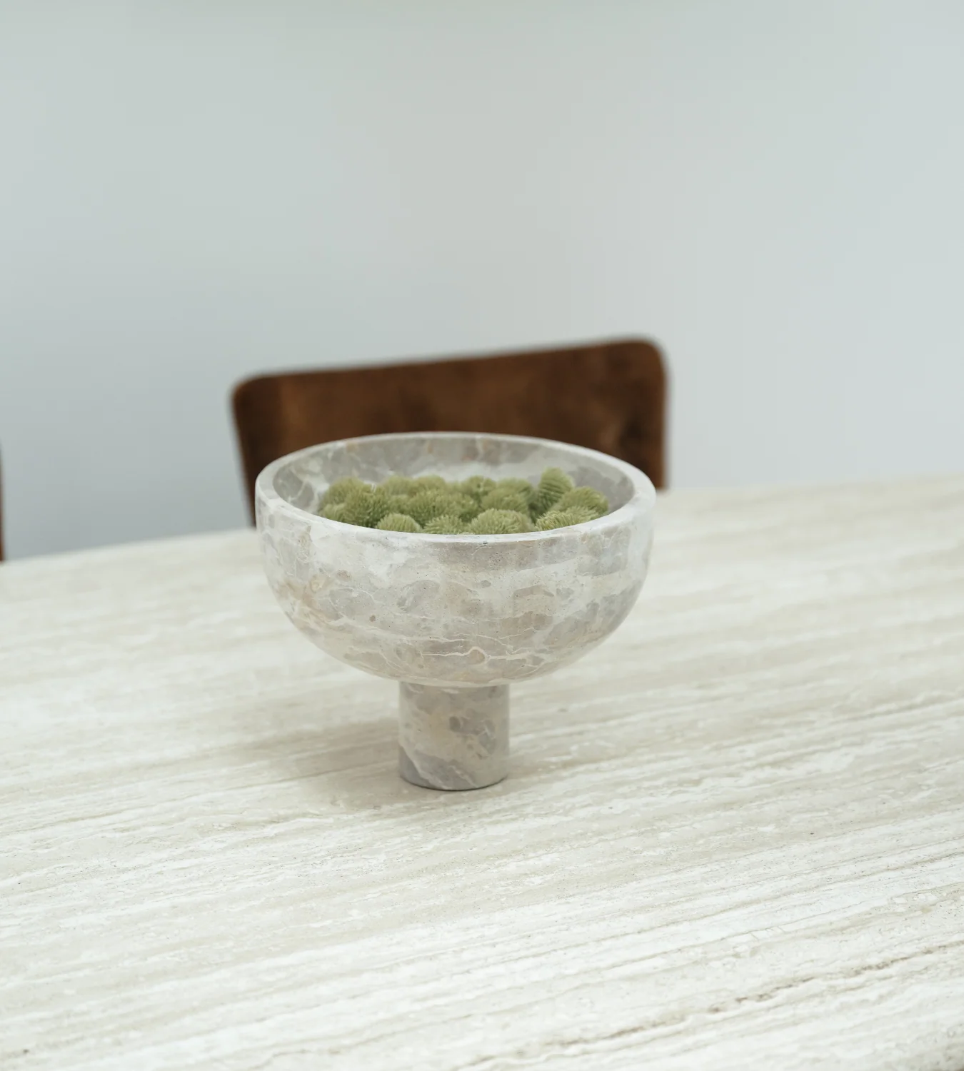 Orla Chocolate Marble Pedestal Bowl - Image 4