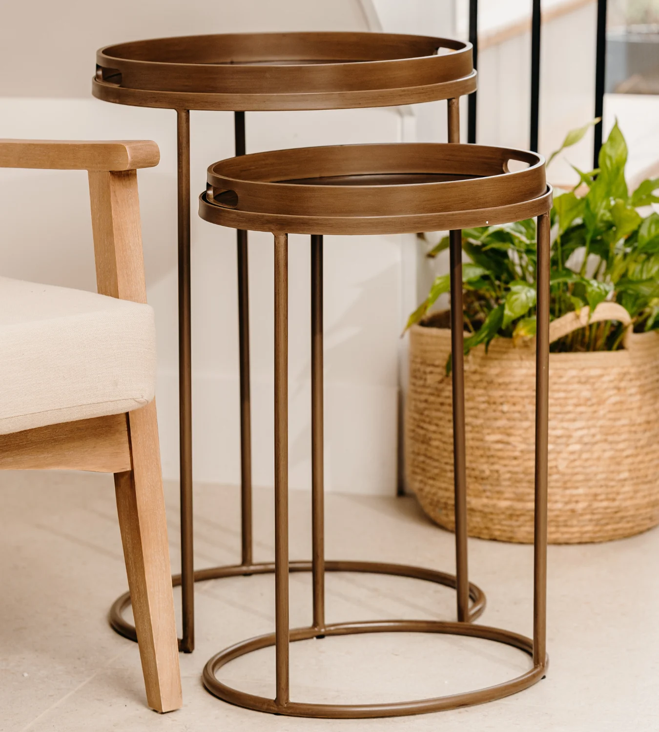 Set of 2 Mist Tray Tables - Image 6