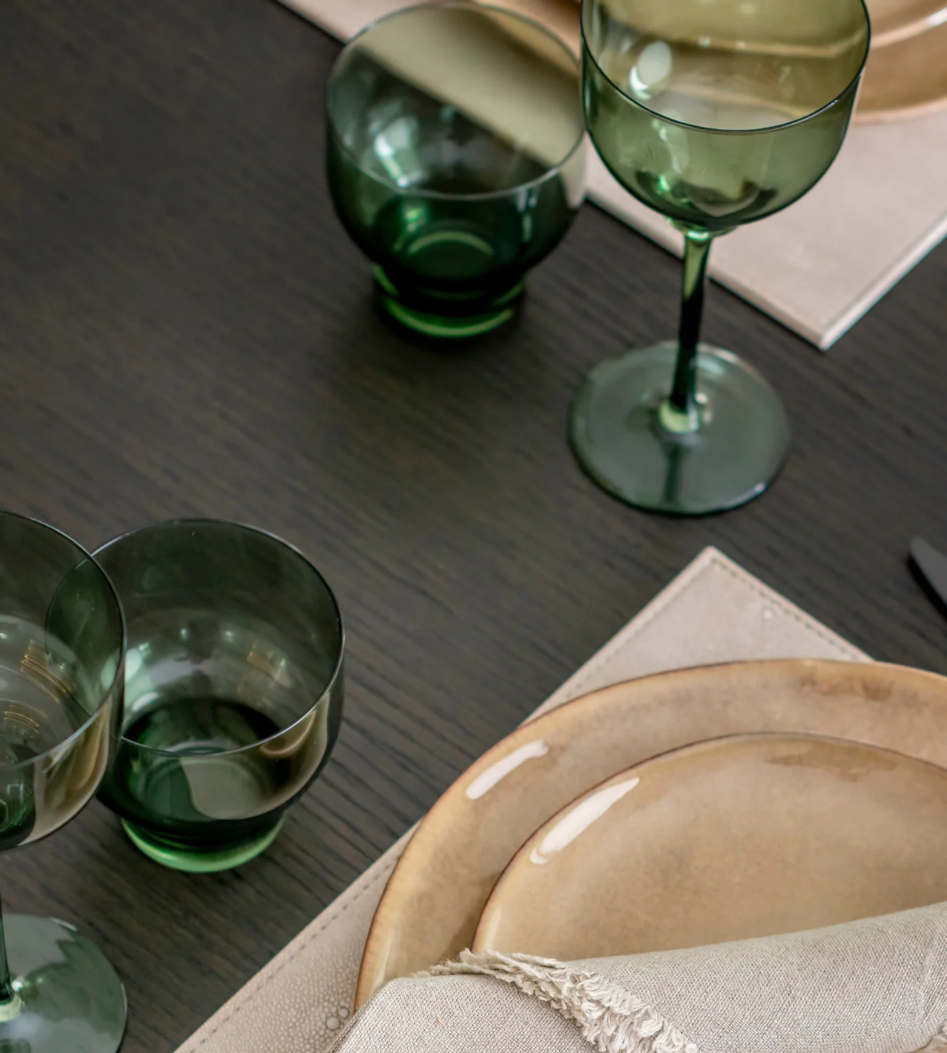 Set of 4 Olive Green Tumblers - Image 3