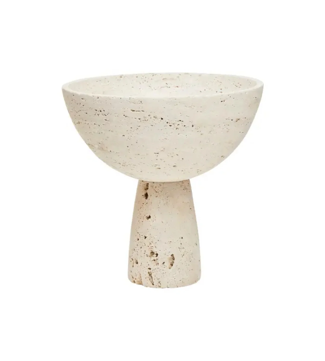 Travertine Pedestal Bowl - Image 10