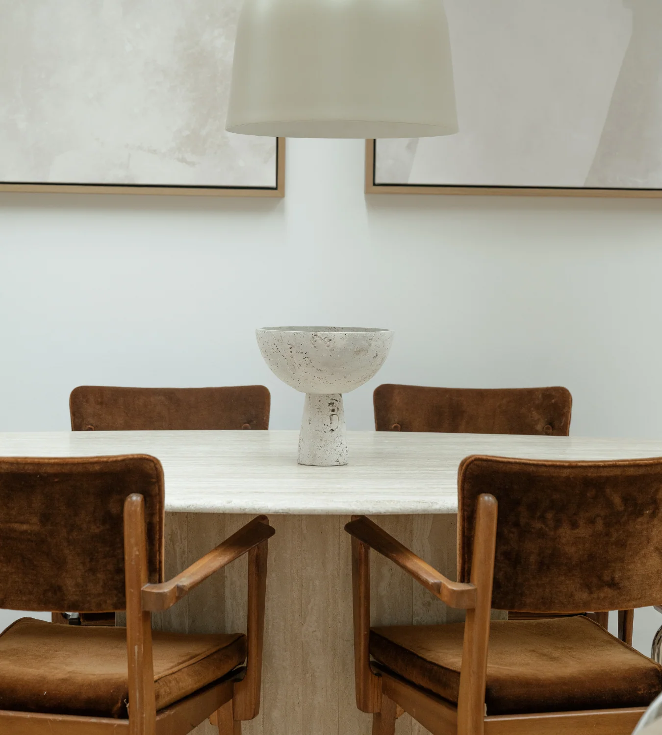 Travertine Pedestal Bowl - Image 5