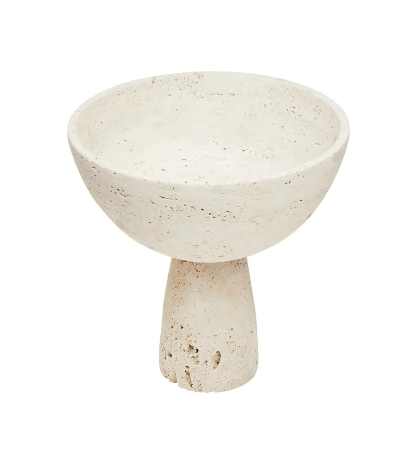 Travertine Pedestal Bowl - Image 6