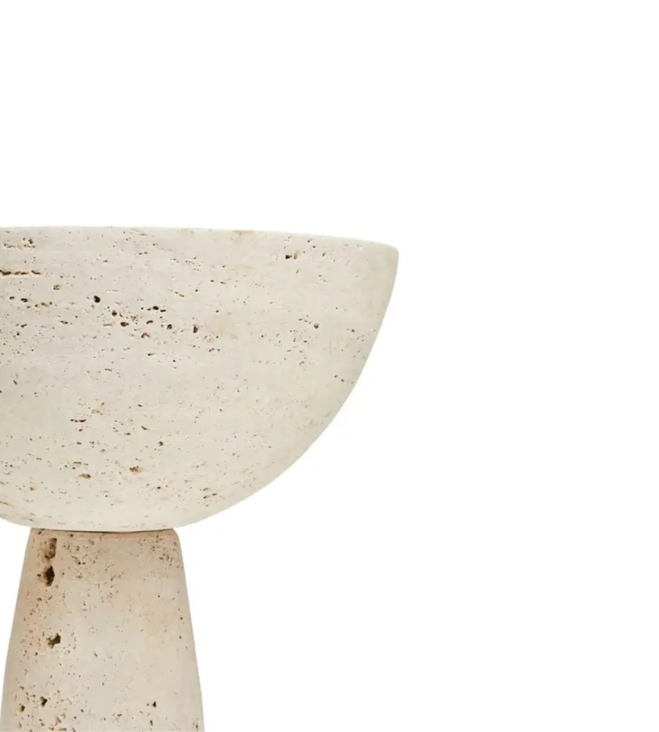 Travertine Pedestal Bowl - Image 9