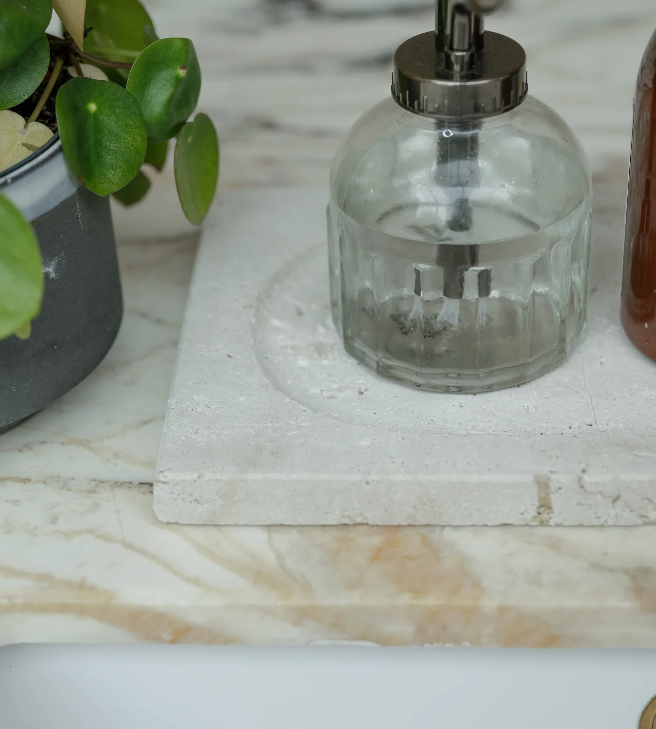 Travertine Rectangular Decorative Tray - Image 3