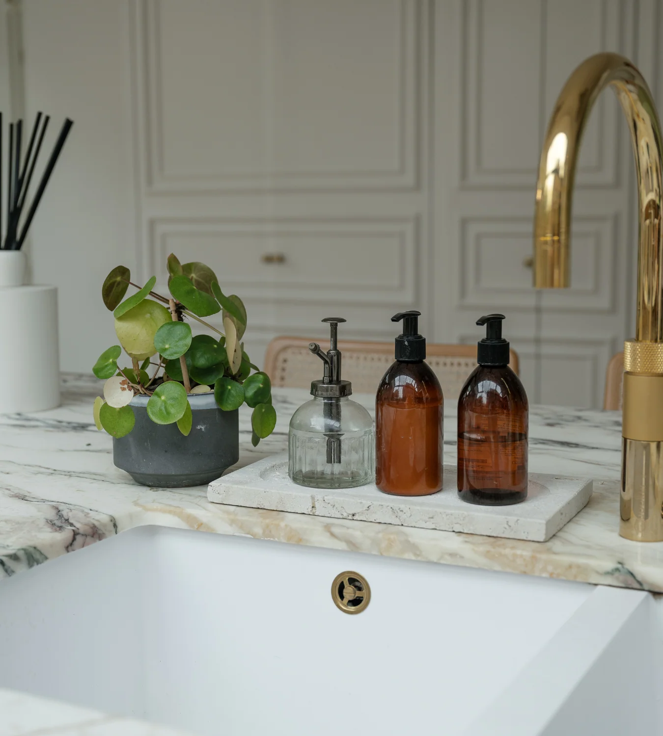 Travertine Rectangular Decorative Tray - Image 4