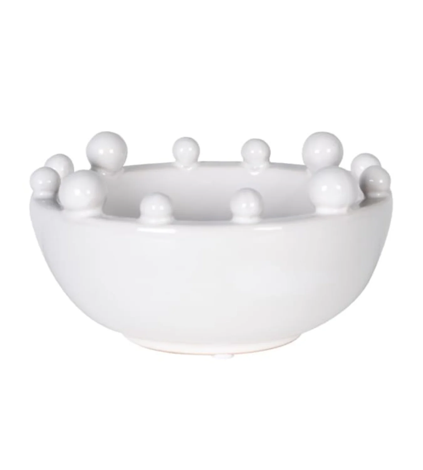 White Ceramic Trinket Bobble Bowl - Image 3