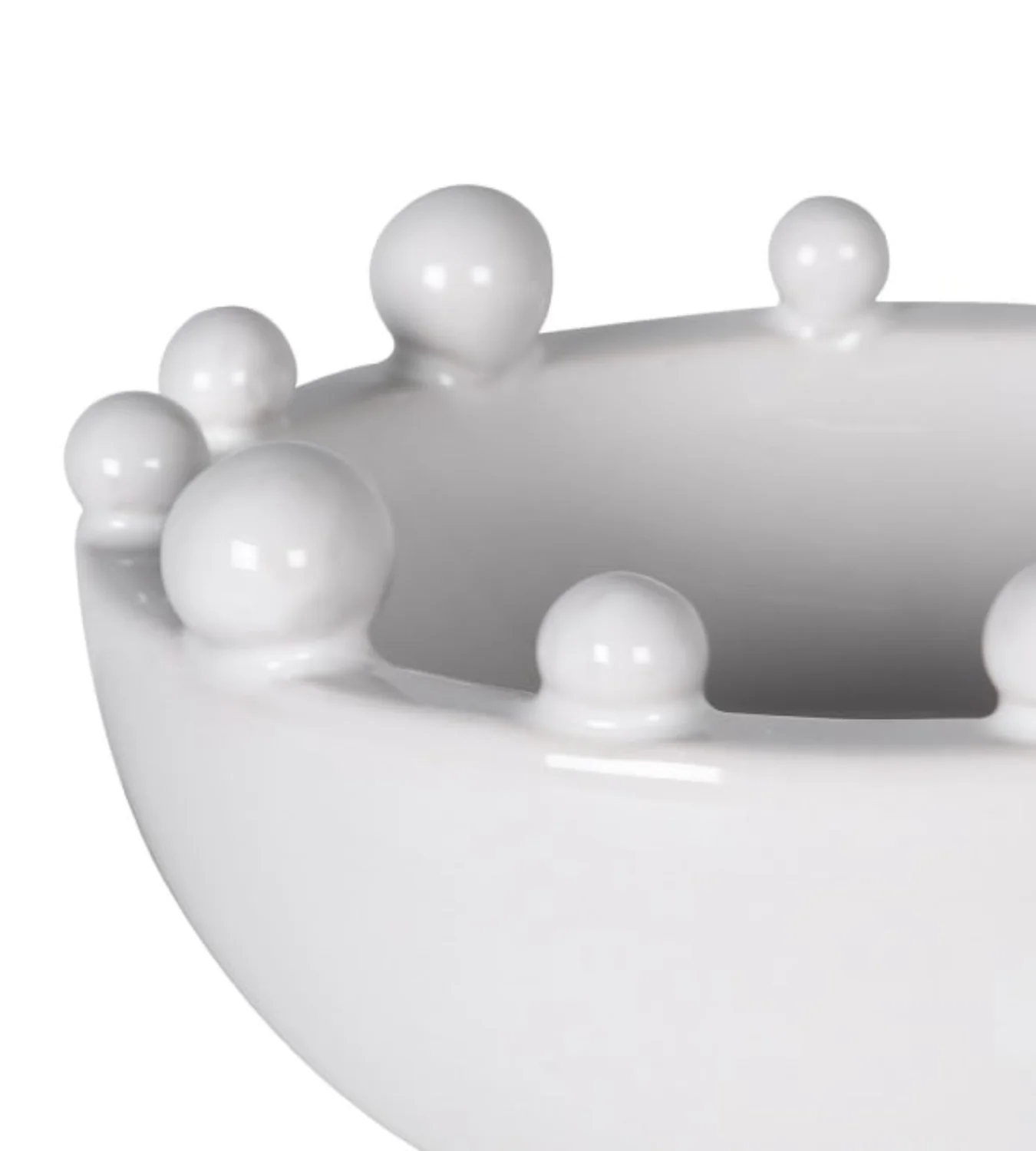White Ceramic Trinket Bobble Bowl - Image 4