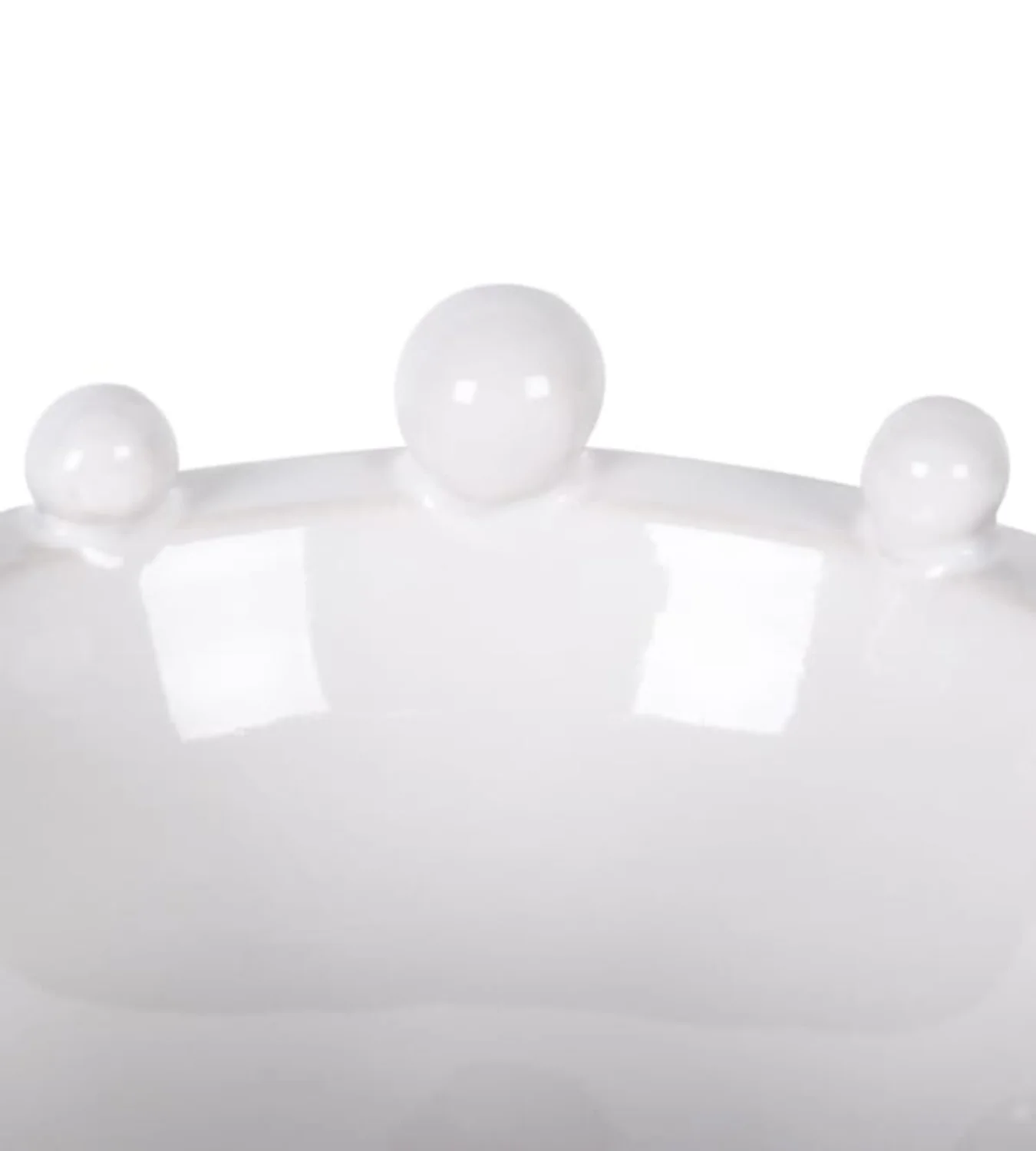 White Ceramic Trinket Bobble Bowl - Image 5